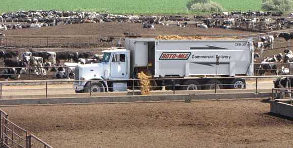 CFB-20 driving down the cattle yard.