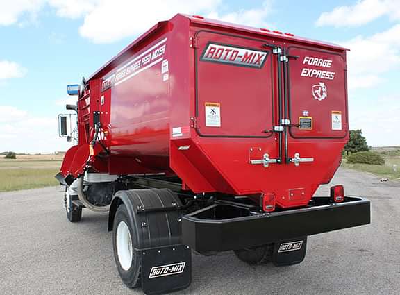 354 truck with the mixer from the back view.