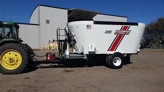 1105 trailer hooked up to a tractor.